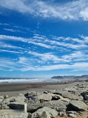 Borde costero de la playa en Chile