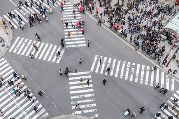 Aerial view of a street in Tokyo Asakusa district, Japan - 774327295