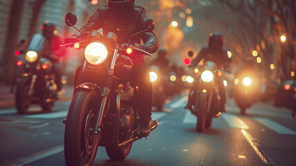 Classic Motorcycle Rider - obrazy, fototapety, plakaty