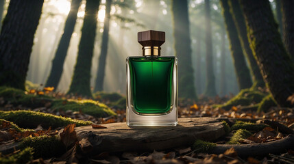 Oud Perfume bottle with agar wood concept