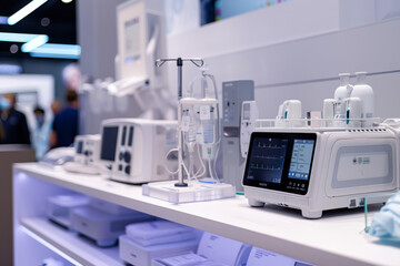 Advanced Medical Equipment Display at Expo - obrazy, fototapety, plakaty