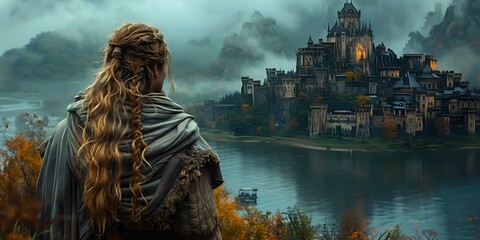 A Viking's Perspective on a Castle. Concept Historical Fiction, Medieval Architecture, Warrior Mentality, Ancient Civilizations, Storytelling