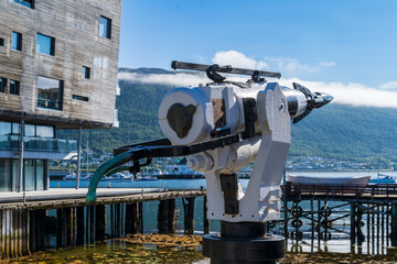 Whale Harpoon gun in Tromso in Norway - 774330626