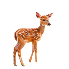 A deer standing in the transparent backgroundness