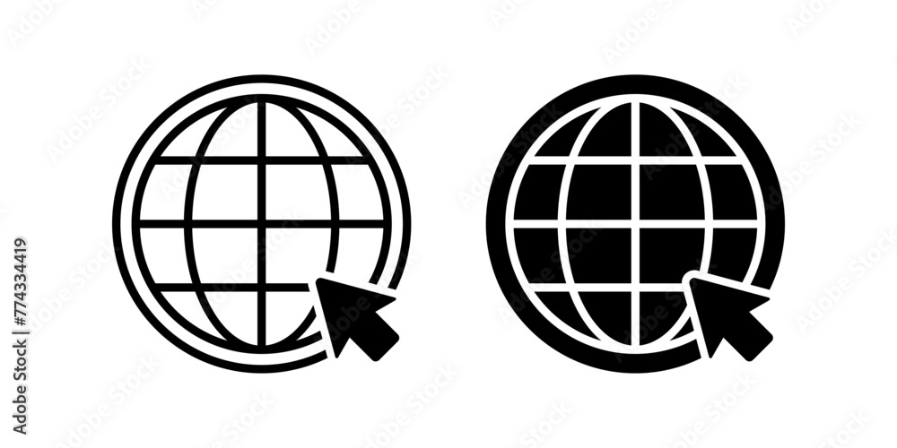 Poster go to web icon. website sign. for mobile concept and web design. vector illustration
