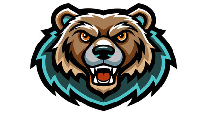 Captivating Bear Mascot Logo on White Background Vector Design 