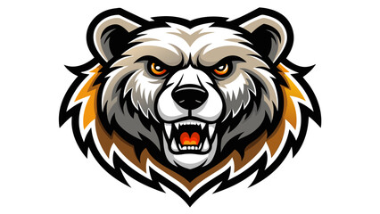 Captivating Bear Mascot Logo on White Background Vector Design 