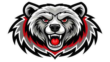 Captivating Bear Mascot Logo on White Background Vector Design 