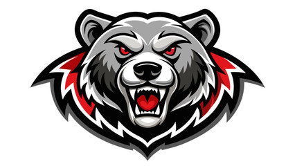 Captivating Bear Mascot Logo on White Background Vector Design 