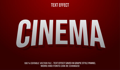 Cinema 3d editable text effect style