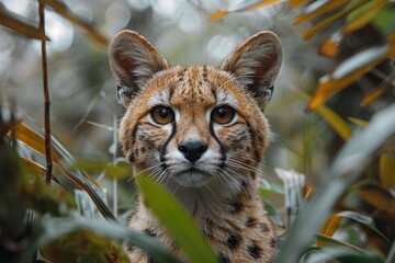 Obraz premium Wildlife conservation center preserving endangered species in their natural habitat