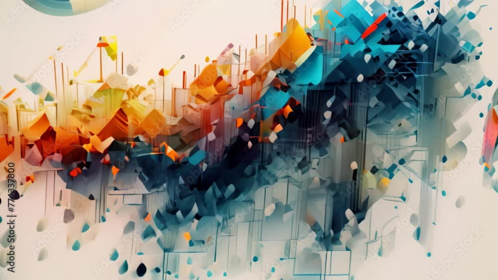 Aufkleber abstract technology concept background. vector illustration for your design. eps 10, bits of algorit