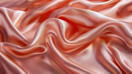 Close Up of Pink Satin Fabric