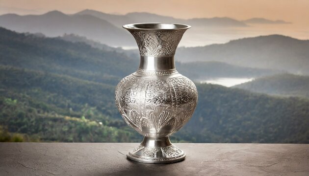 “A masterpiece of craftsmanship, this elegant vase brings the allure of pristine mountains into any luxurious living space.”
