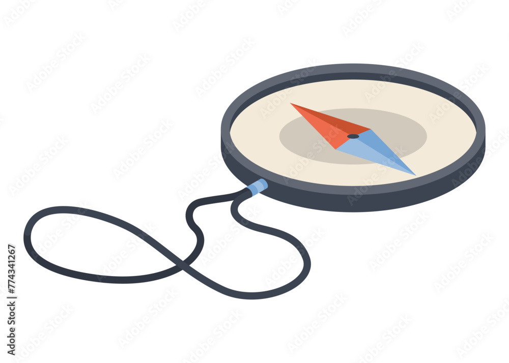 Poster gps navigation map icon isometric. automotive navigation system symbol, automobile controls element.