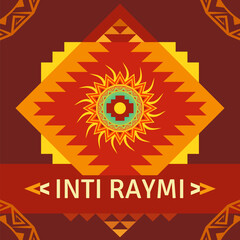 Religious festival Inti Raymi. Inca celebration of the Sun. Pagan holiday in Peru.
