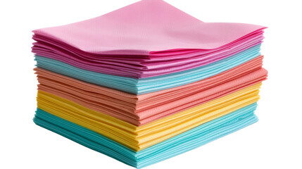 A stack of vibrant colored napkins stacked on top of each other