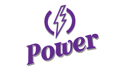 Power word lettering calligraphy power