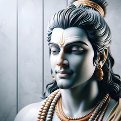 Lord rama with a calm and serene expression for ram navami. - obrazy, fototapety, plakaty