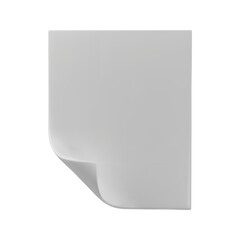 3d sheet of white paper with a folded corner icon. Blank perfect templates of a price tags. Empty mock up for memos. Vector white sheet of paper isolated on white background.