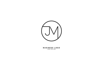 Fototapeta premium JM, MJ, J, M, Abstract Letters Logo Monogram