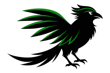 silhouette color image,Marley bird ,vector illustration,white background