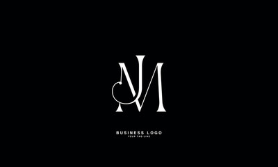 JM, MJ, J, M, Abstract Letters Logo Monogram