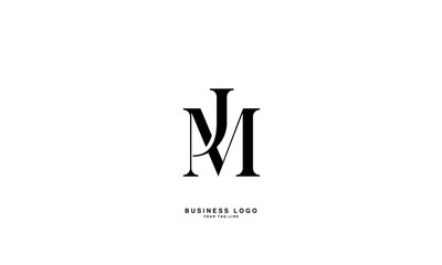 JM, MJ, J, M, Abstract Letters Logo Monogram