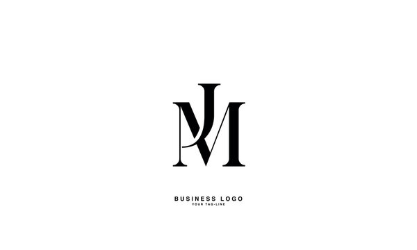 JM, MJ, J, M, Abstract Letters Logo Monogram