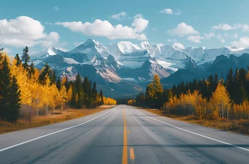 Foto op Plexiglas breathtaking Icefield Parkway road in Canada © haallArt