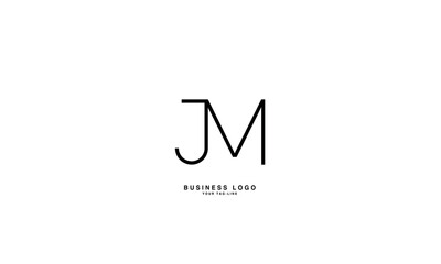 JM, MJ, J, M, Abstract Letters Logo Monogram