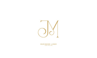 JM, MJ, J, M, Abstract Letters Logo Monogram