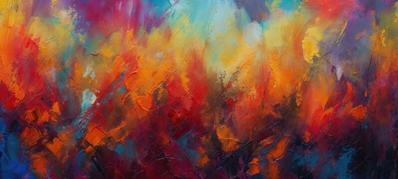 Abstract Design Texture Banner. Contemporary Painting. Generative AI.