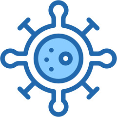 Obraz premium Vector Icon Virus, Health And Medical, Genetics, Biology, Bacteria