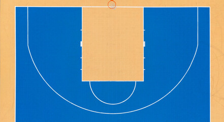 3x3 basketball court shot directly above