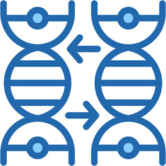Vector Icon Genome, DNA, Chromosome, Health And Medical, Genetics