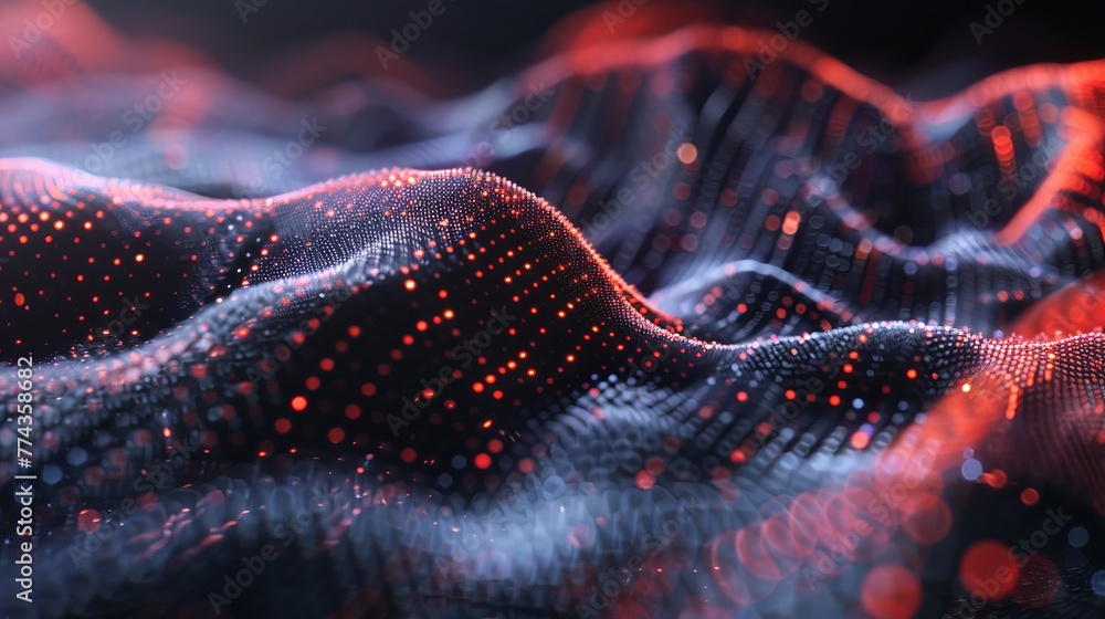 Poster dynamic structures symbolizing the interconnectedness of the digital world ai generated illustration