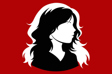  silhouette image,Ava,vector illustration,white background