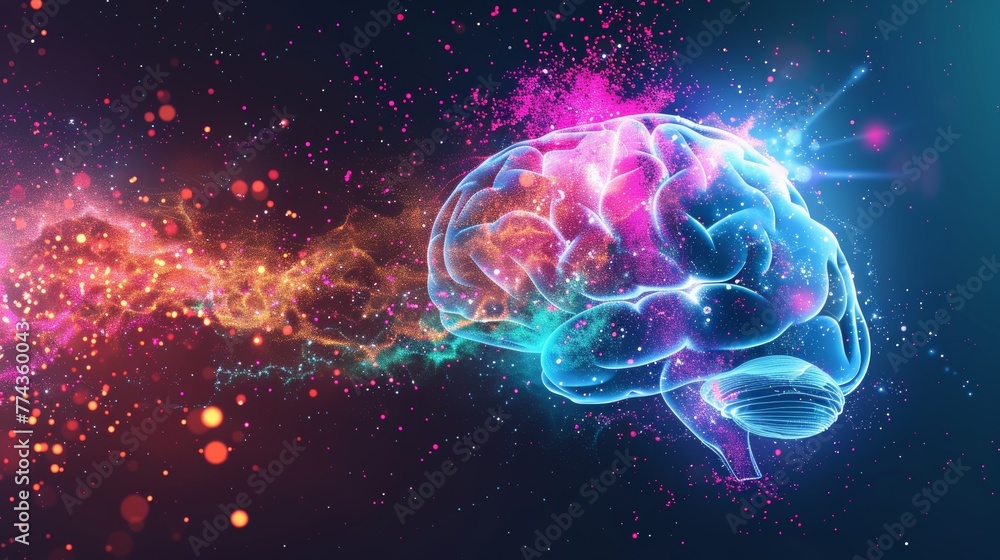 Poster exploring the connection between ai creativity and emotional intelligence ai generated illustration