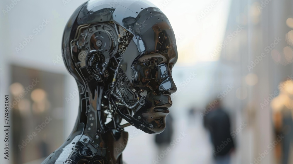 Aufkleber exploring the intersection of art technology and ai in the modern world ai generated illustration