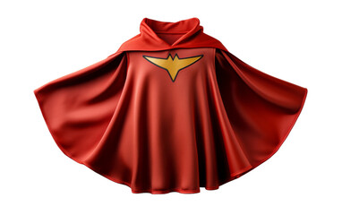 A vibrant red cape adorned with a bold yellow star