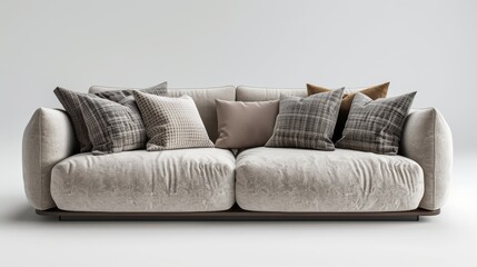 Comfortable Living Room Sofa in a Cozy Home Interior Generative AI