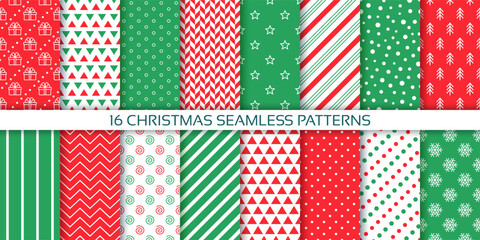 Christmas seamless pattern. Vector illustration. Collection Xmas textures.
