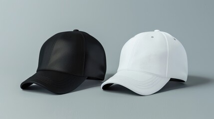 Blank Baseball Cap Mock-up Template for Textile and Apparel Advertising Design