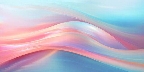 Background of iridescent opalescent liquid in blue and pink - obrazy, fototapety, plakaty