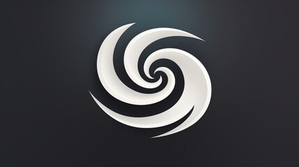 A unique logo icon inspired by an abstract, swirling vortex.