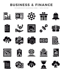 Business & Finance icons set for website and mobile site and apps.