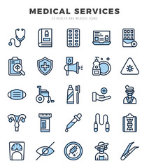 MEDICAL SERVICES Icon Bundle 25 Icons for Websites and Apps