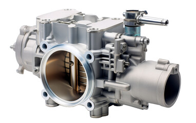 A close-up of a mysterious metal object resting on a pristine white background