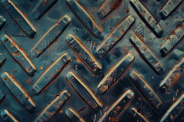 Abstract textured rusted metal background with chaotic pattern